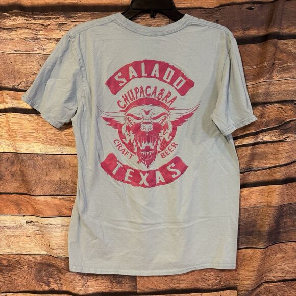 Salado Chupacabra Craft Beer Texas M T-Shirt Double Sided Brewery Logo Soft Tee - Picture 1 of 8